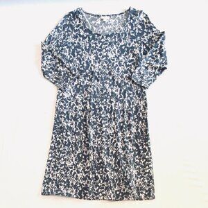 Pure Jill grey and white cotton blend dress Womens Extra Small comfort casual